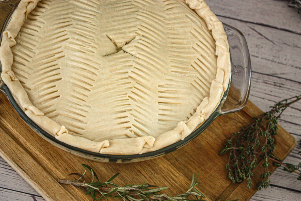 uncooked vegan pot pie