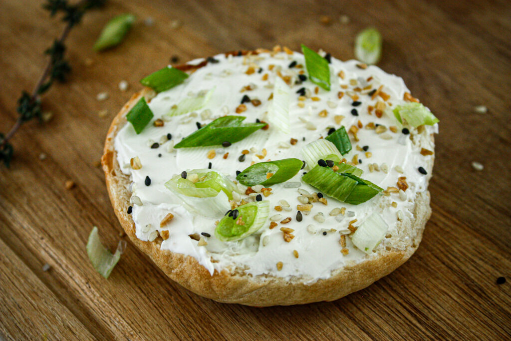 vegan cashew cream cheese bagel