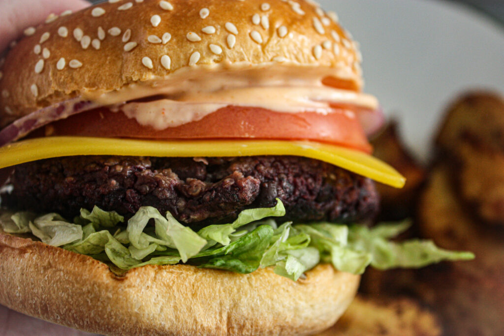 black bean quinoa burger