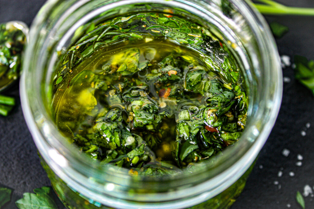 jar of chimichurri