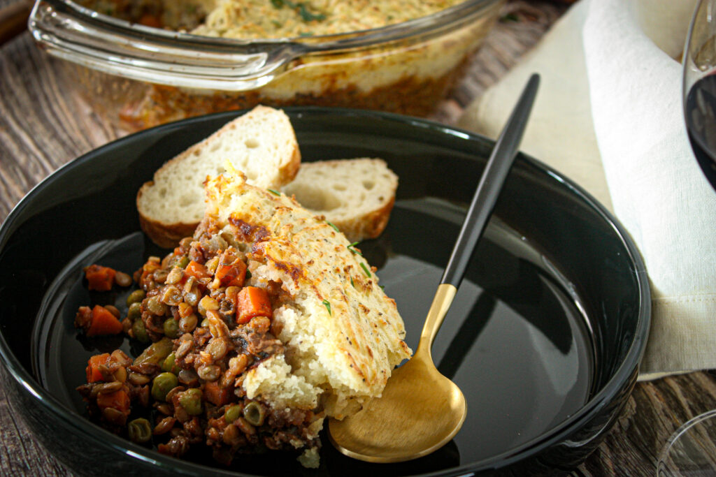 lentil pie bowl