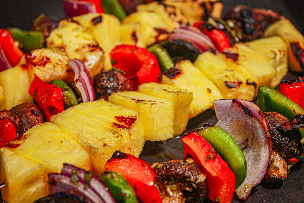 grilled veggie kabobs with chimichurri