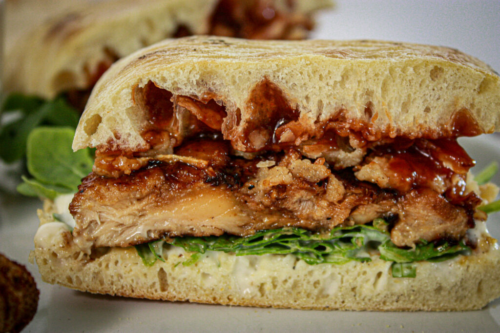 lions mane steak ciabatta sandwiches