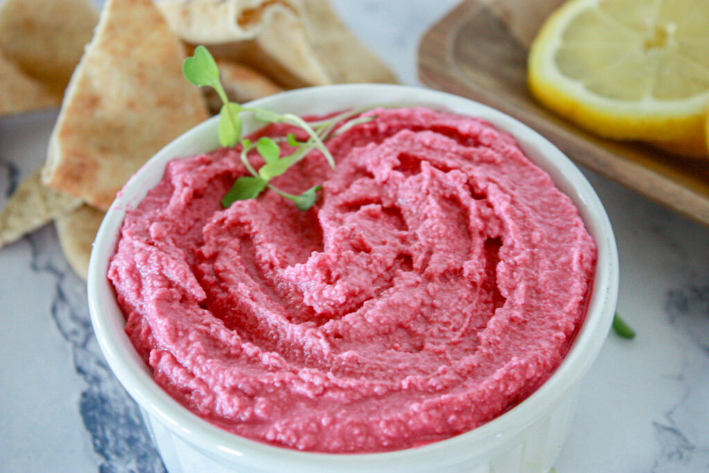 lemon beet hummus