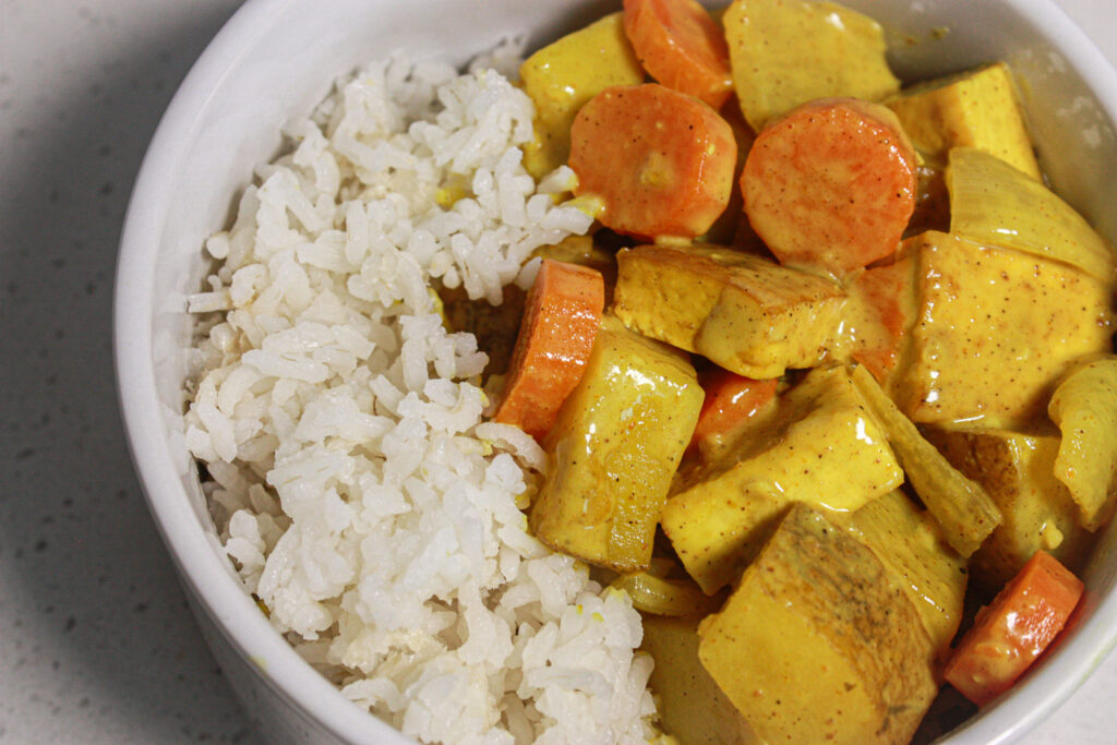 yellow curry with tofu