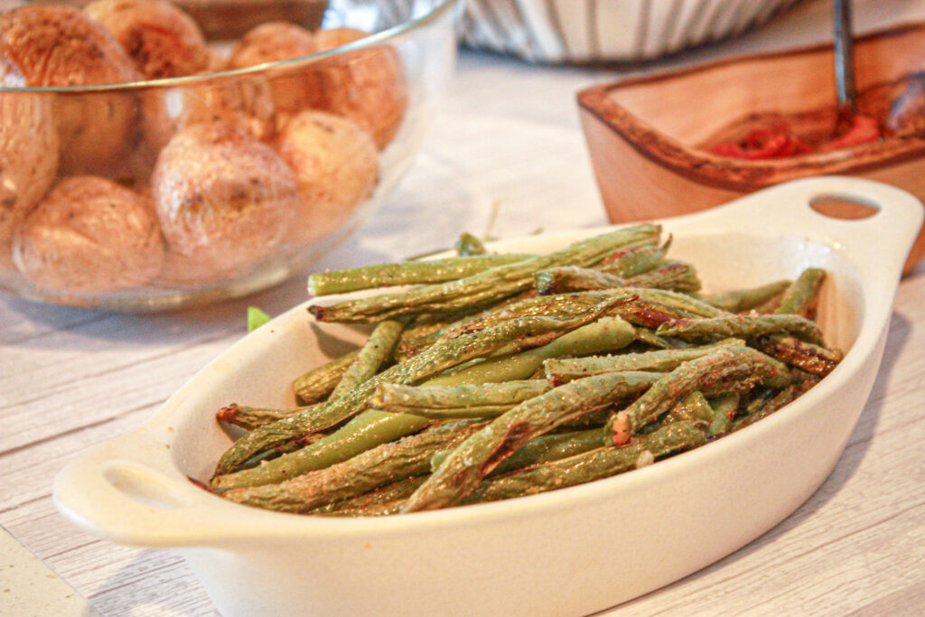 roasted green beans