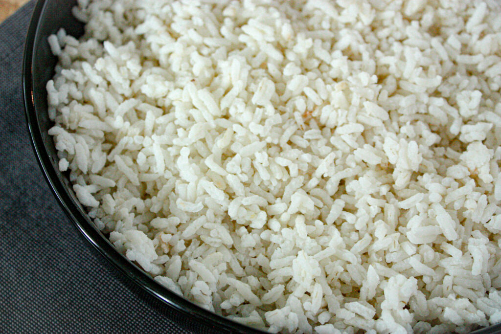 steamed coconut rice