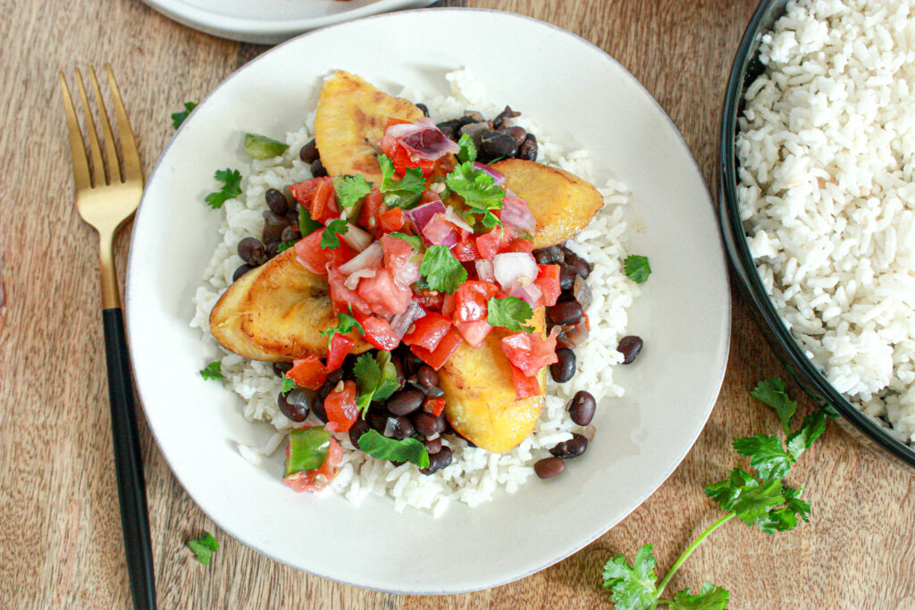 fried plantains and rice