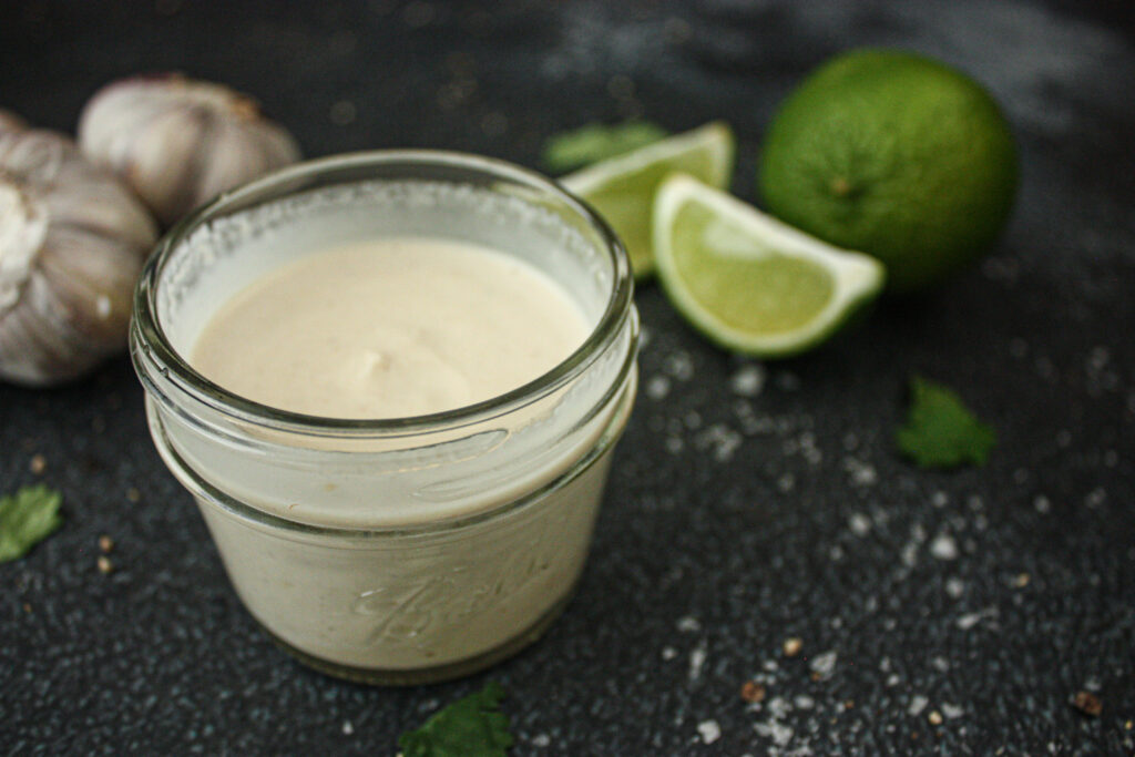 dairy-free cilantro lime crema