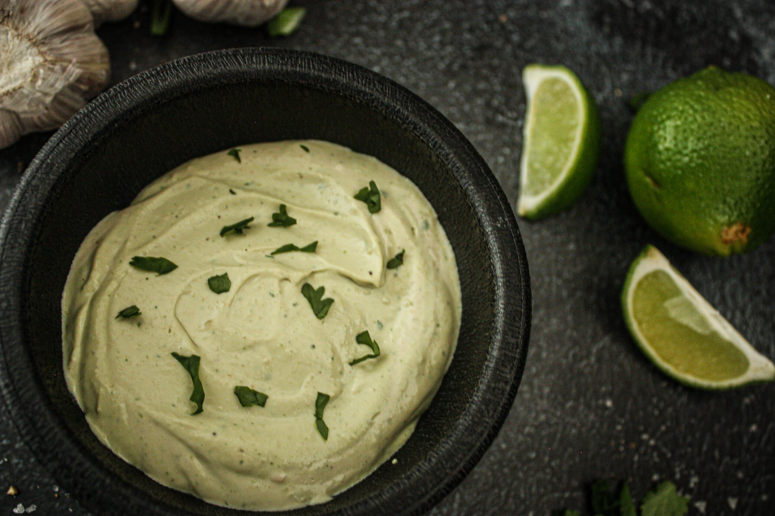 vegan avocado crema