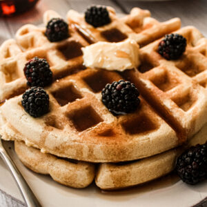 fluffy eggless waffles