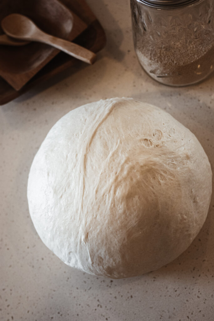 bread bowl dough risen
