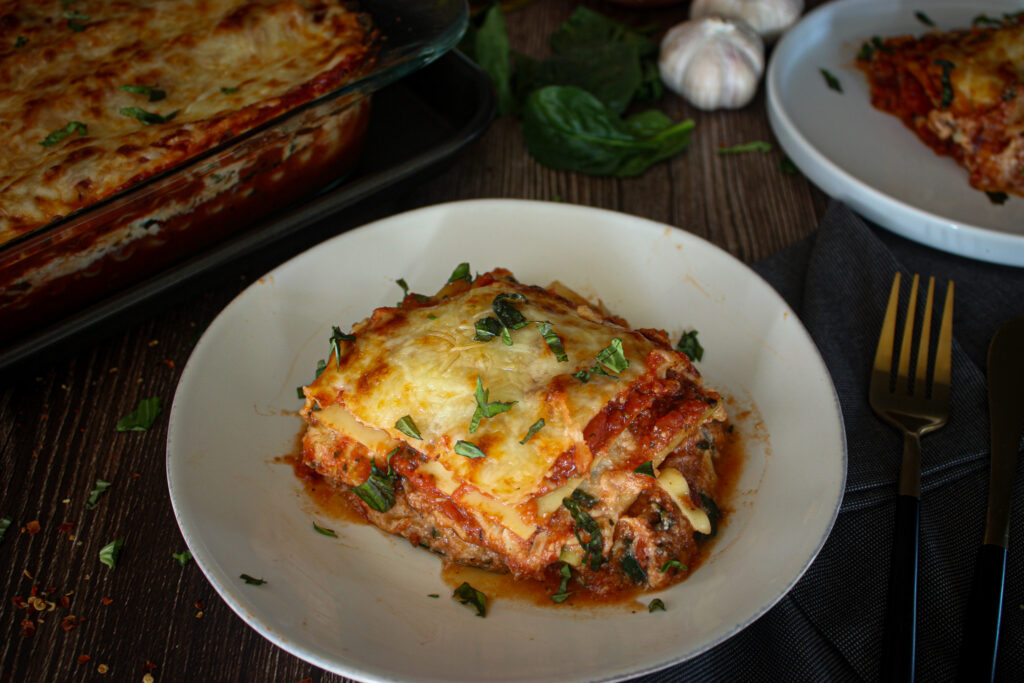 vegan homestyle lasagna with zucchini