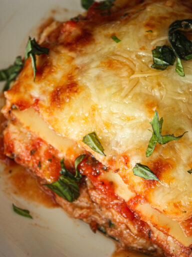 sliced lasagna