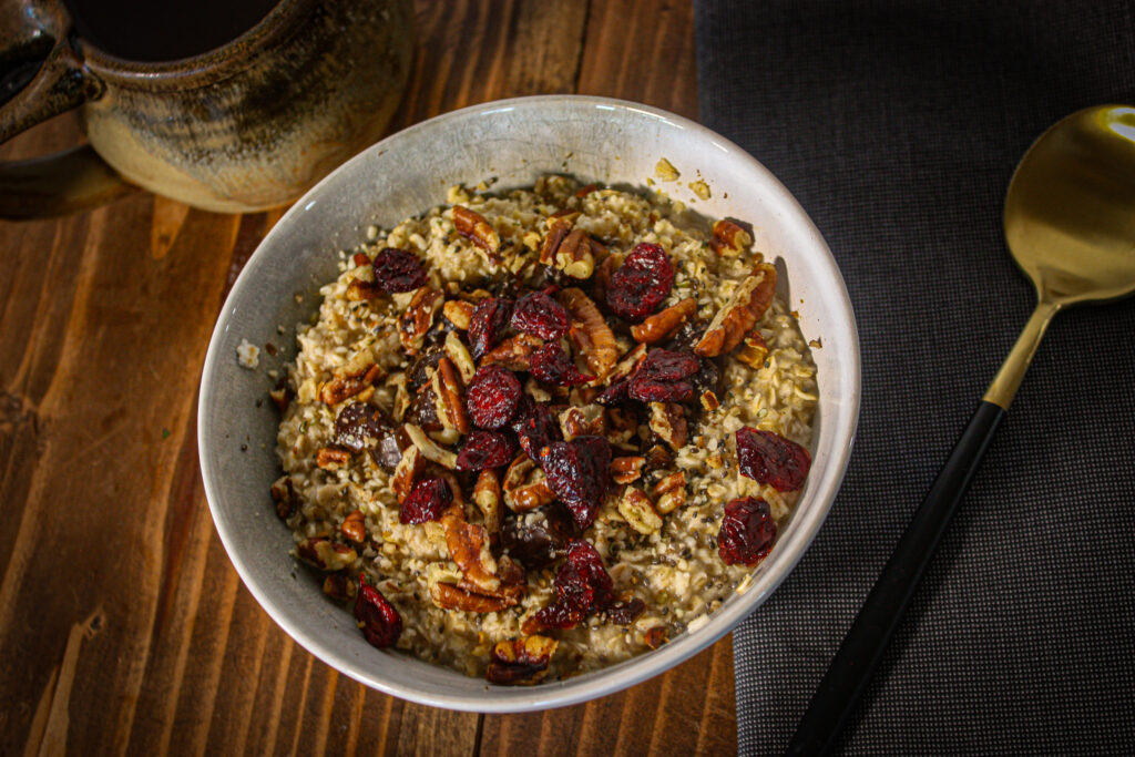 nuts and dried fruit oatmeal