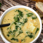 creamy vegan potato kale soup