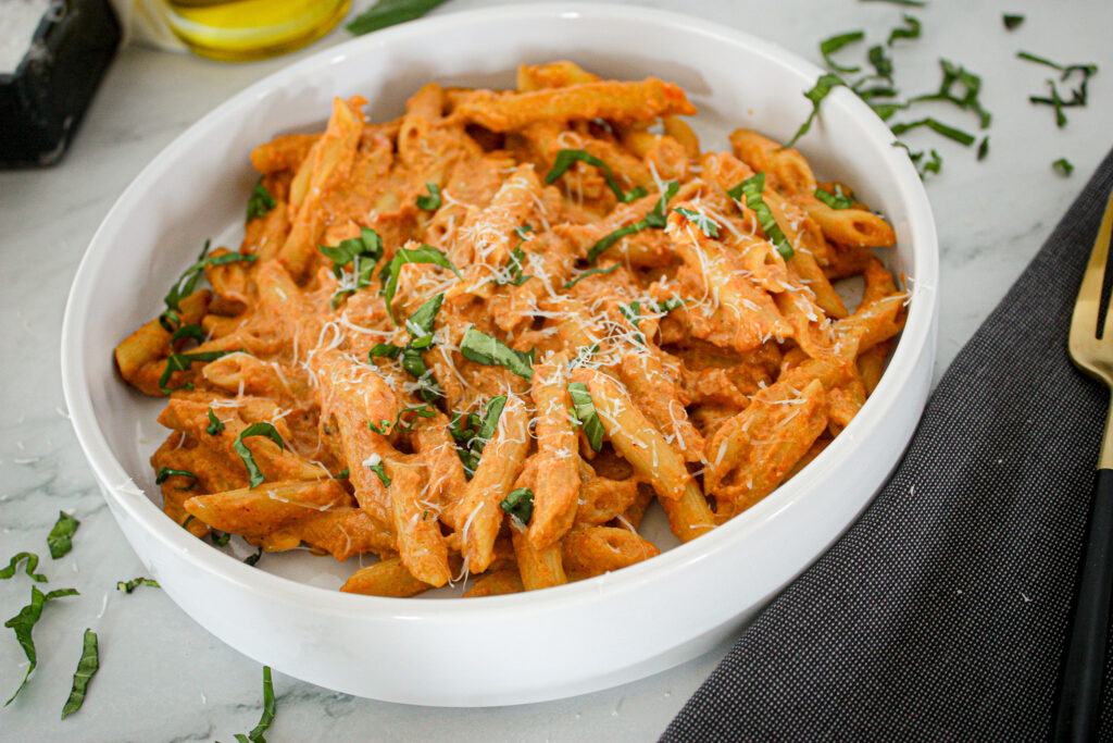 roasted red pepper and tomato penne