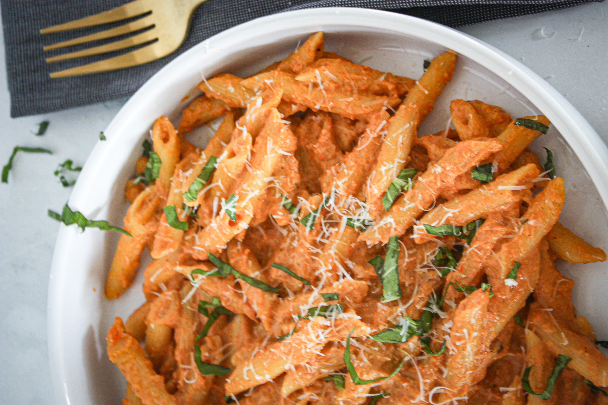 roasted red pepper and tomato pasta