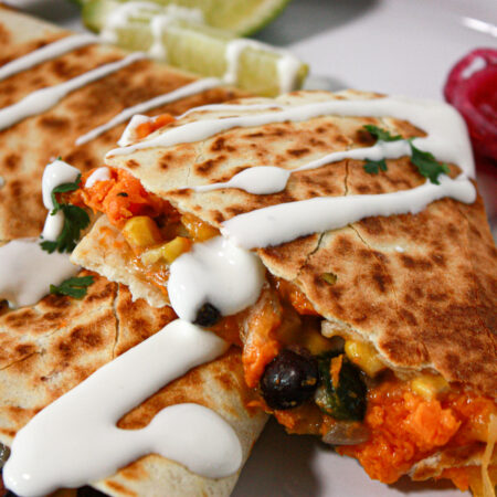 sweet potato black bean quesadilla