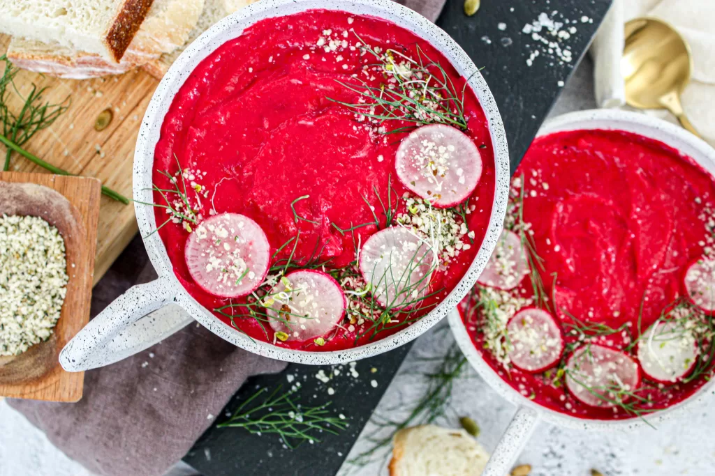 beet potato leek soup