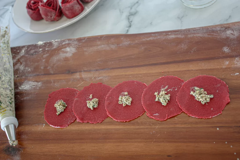 beet ravioli filling