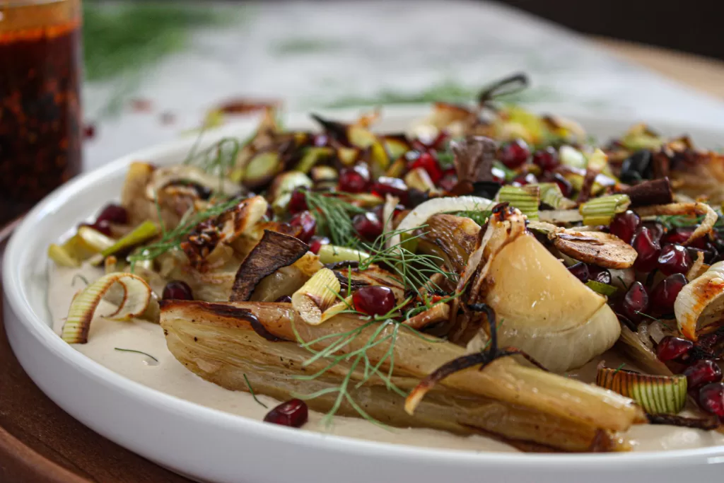 roasted fennel and leeks