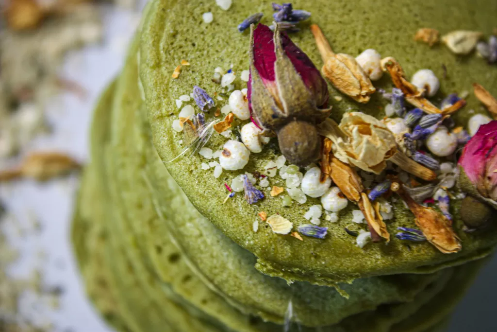 green tea pancakes